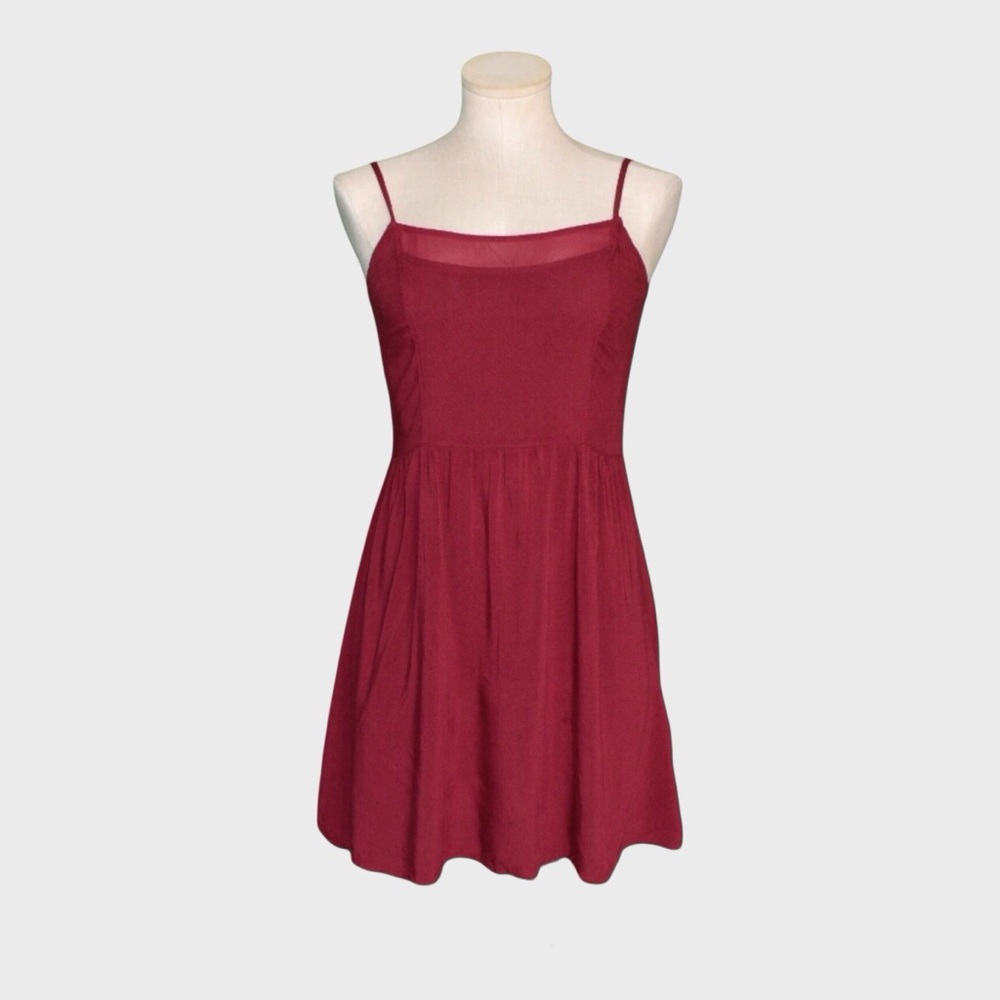 Divided‎ Sheer Panel Fit and Flare Dress